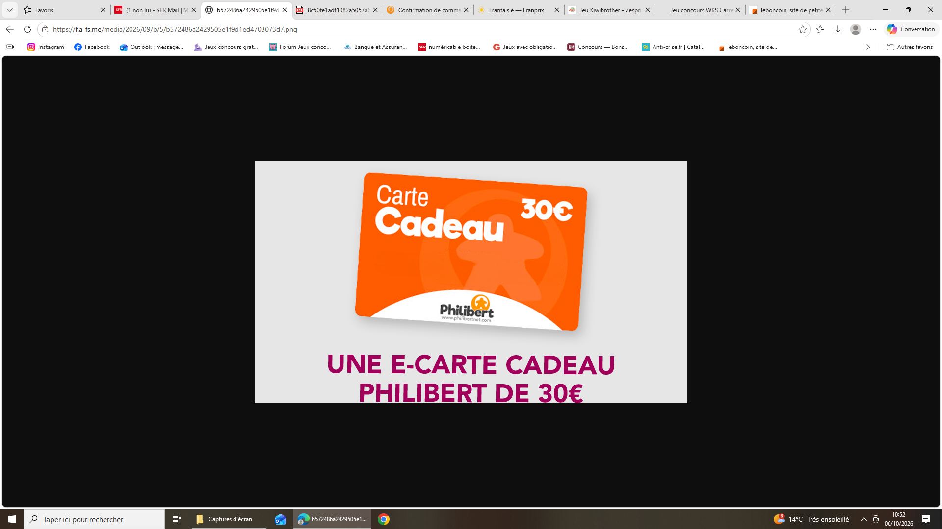 Gagner e-cartes cadeaux utilisables sur le site Philibert (30€)